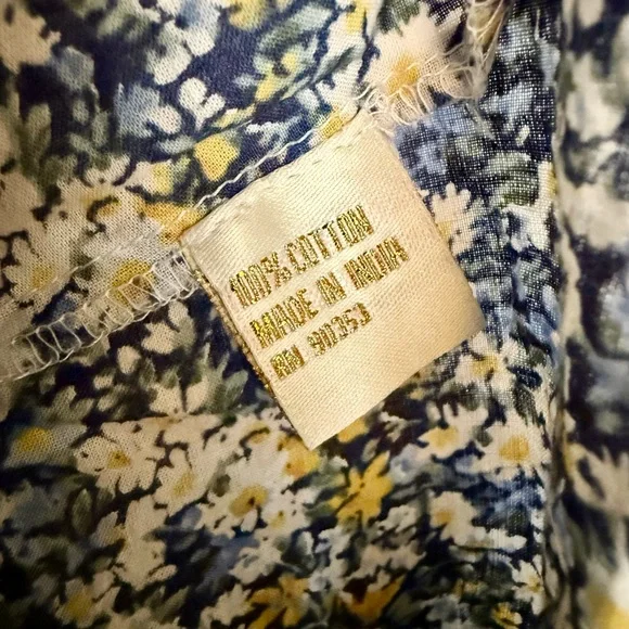 Rebellion Again Crochet Bodice Blue Floral Maxi Dress Festival Boho Country - Picture 7 of 8